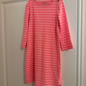 Pink Striped Vineyard Vines kids Dress Size Small